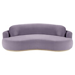 Naked Round Sofa, klein mit Eiche natur und Pariser Lavanda