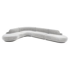 Canapé sectionnel nu, 4 pièces avec frêne de hêtre-056-5 et aluminium