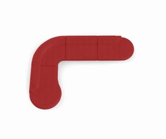 Canapé sectionnel nu, 4 pièces avec chêne naturel et tissu Smooth 72