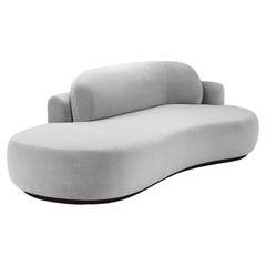 Einzelnes Sofa mit Eschenholz-Asche-056-5 und Aluminium