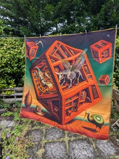 Nakol Art by Natalia Kolpakova, Library, 100% Silk Scarf