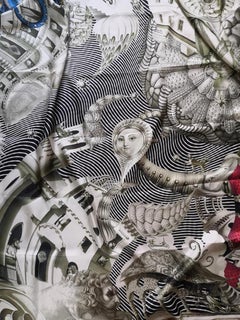 Nakol Art by Natalia Kolpakova, Music of Wind, 100% Silk Scarf, 2021