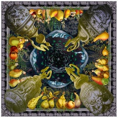 Nakol Art by Natalia Kolpakova, Pear Bacchanalia, 100% Silk Scarf