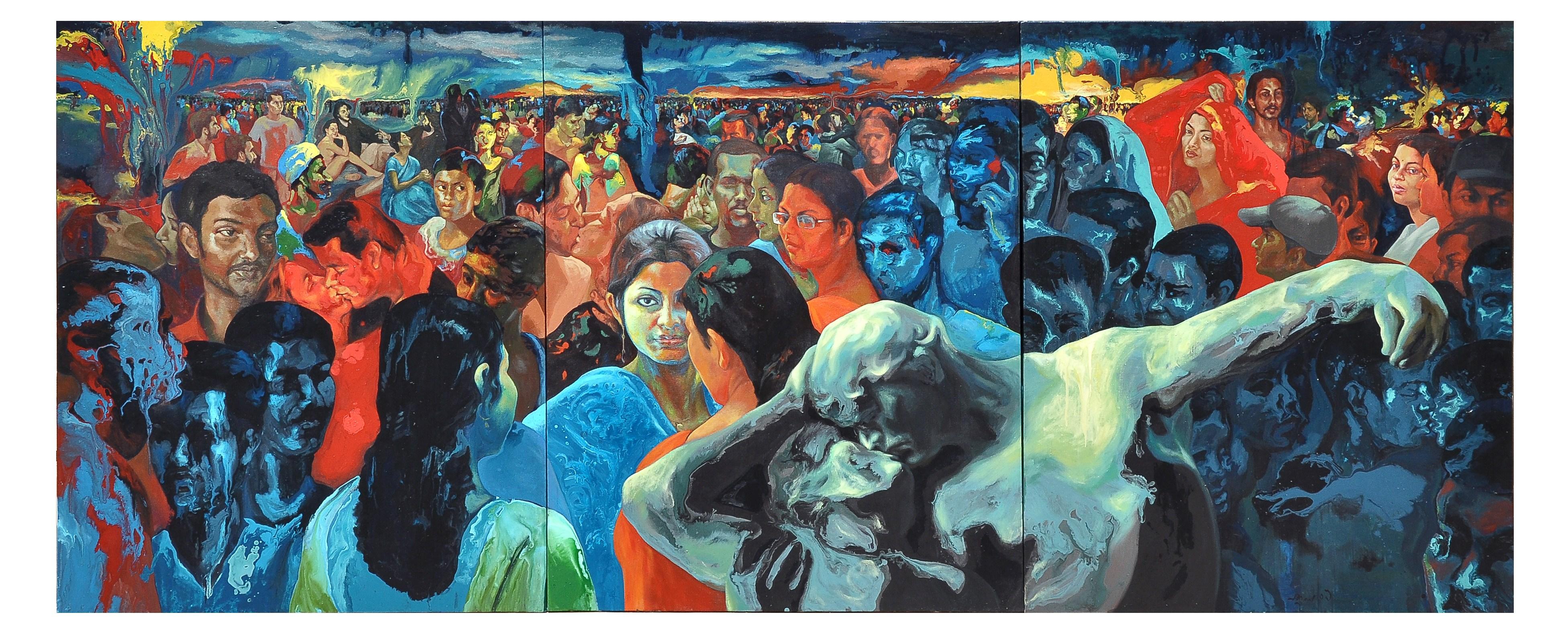Acrylic on Canvas Painting by Nakul Mondal, Titled "Natasha", 2009