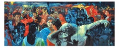 Pittura acrilica su tela di Nakul Mondal, intitolata "Natasha", 2009