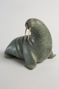 Nalenik Temela Stone Walrus, Lake Harbour / Kimmirut, Signed 1974