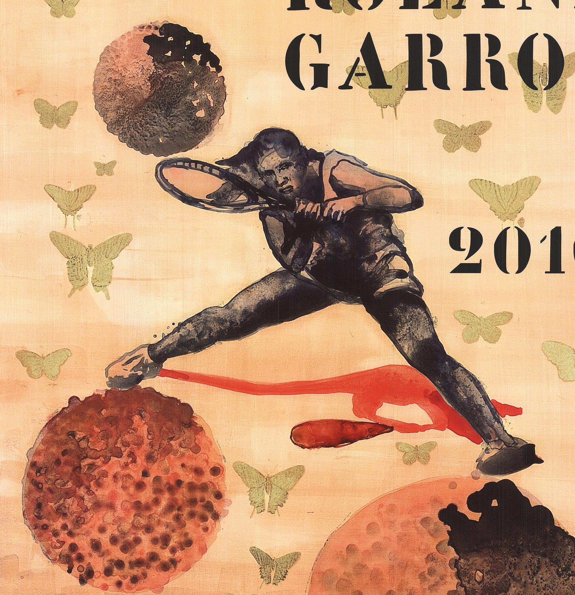 roland garros 1984 poster by razzia original mint serigraph original