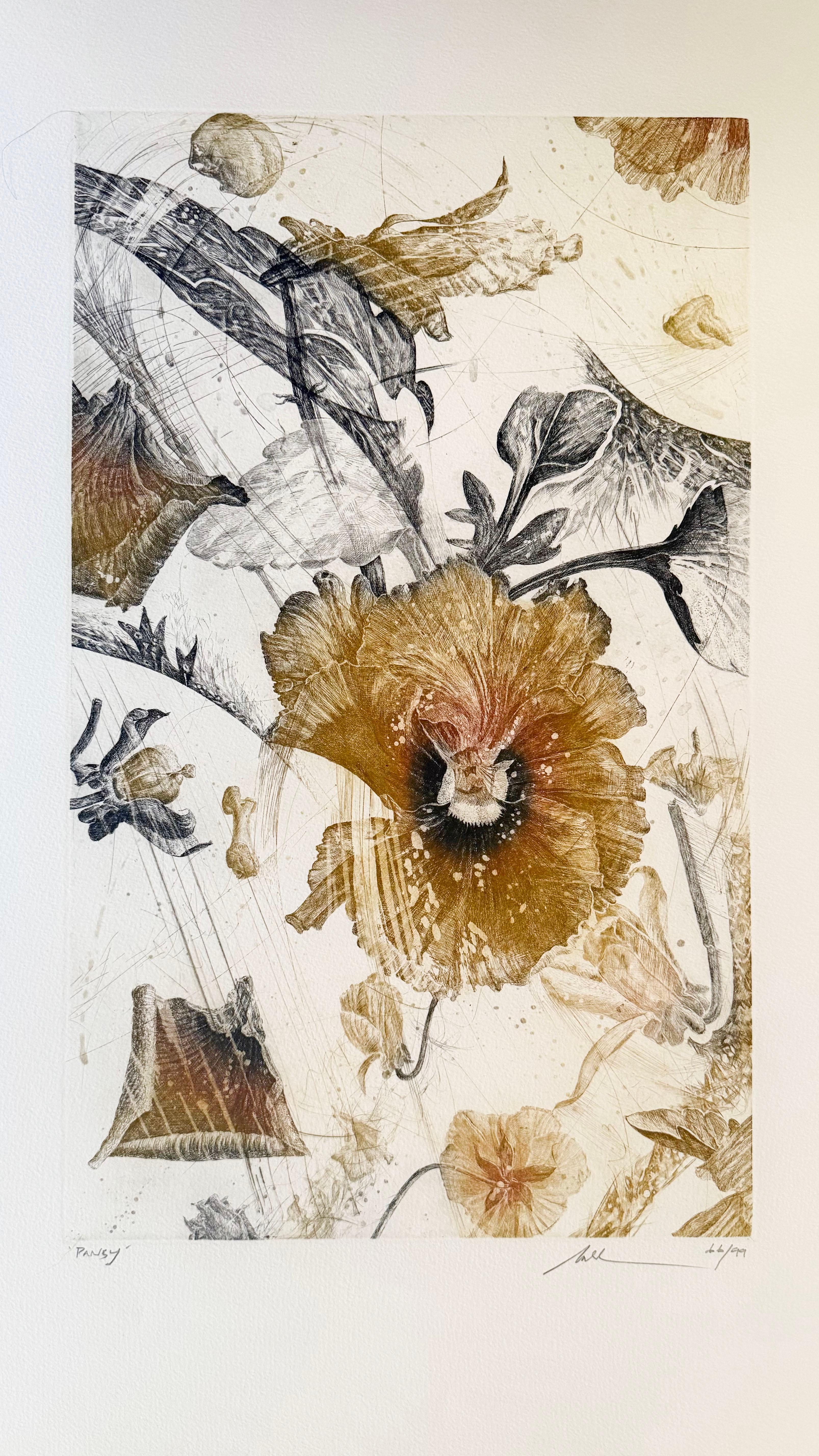 Pensée - Contemporain Print par Nall