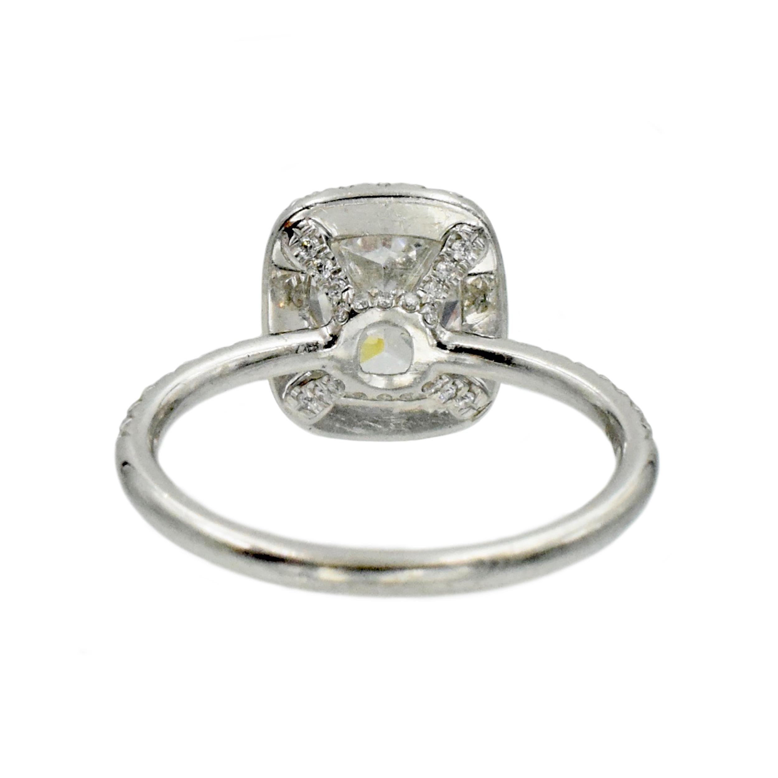 Women's NALLY 1.92 Carat GIA Cushion Diamond Ring For Sale