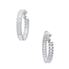 NALLY JEWELS all GIA Inside Out Diamond Hoop Earrings.