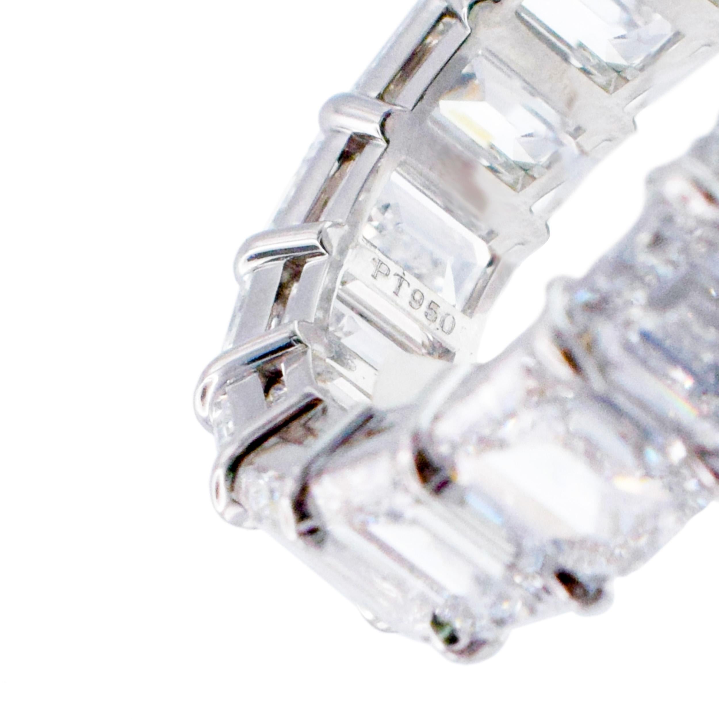 Nally Jewels GIA Smaragdschliff Diamant Jahrestag Band im Zustand „Neu“ im Angebot in New York, NY