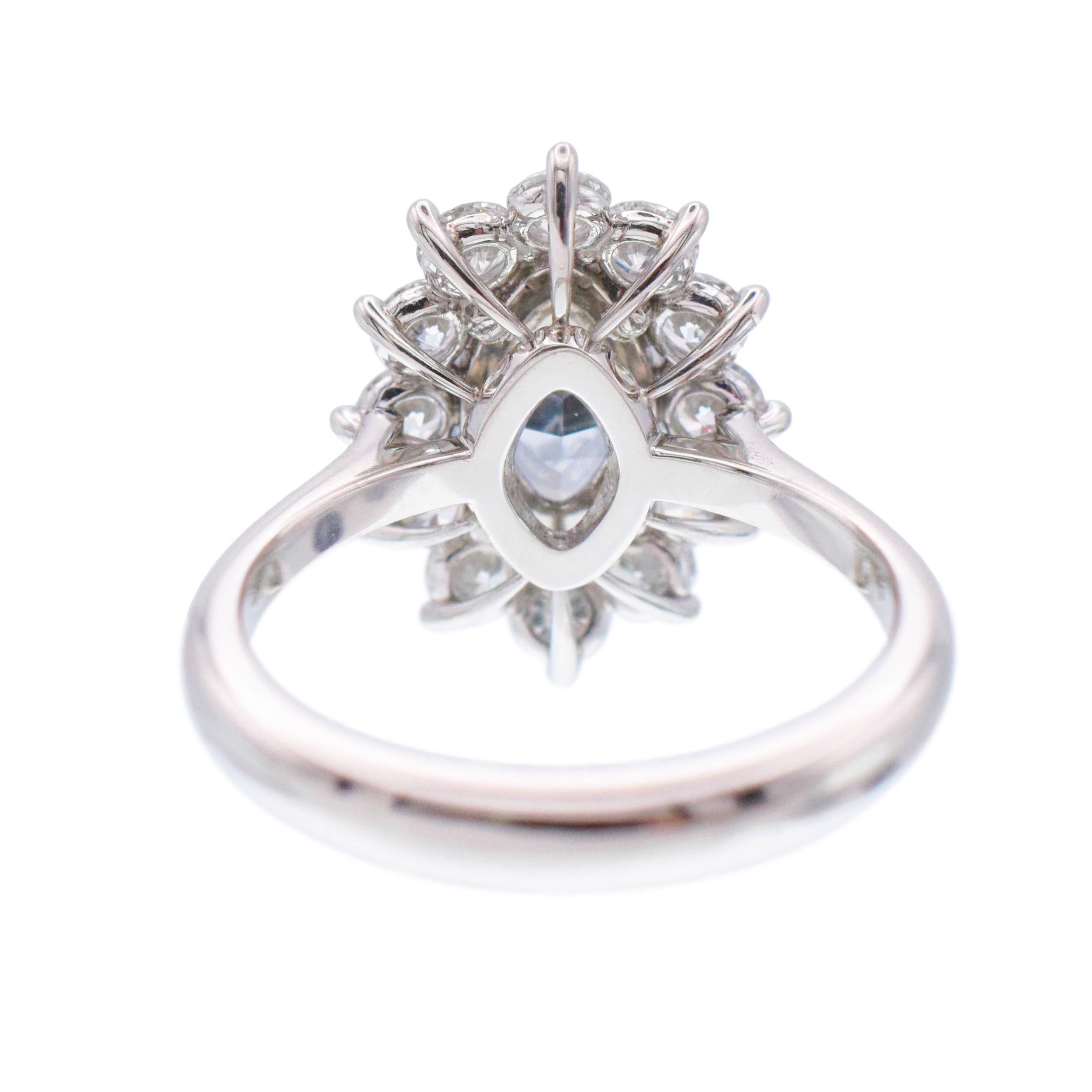 NALLY JEWELS GIA  Bague en diamant bleu grisâtre Neuf - En vente à New York, NY