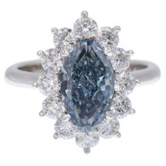 NALLY JEWELS GIA  Bague en diamant bleu grisâtre