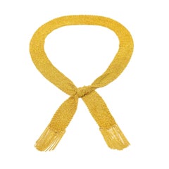 NALLY JEWELS Gold Mesh Scarf Necklace Yellow Gold 18k