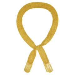 NALLY JEWELS Collier écharpe en maille d
or jaune 18k