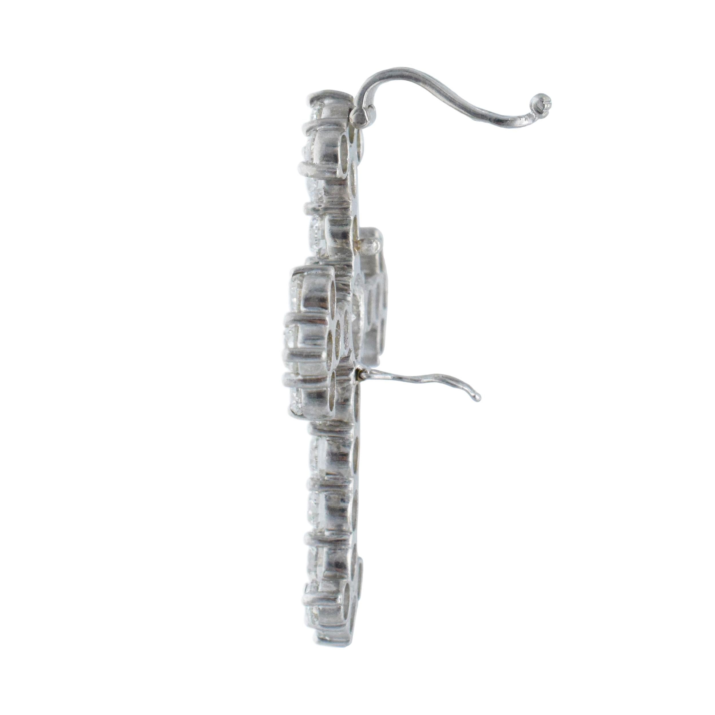 NALLY JEWELS Impressionnant  Pendentif croix en diamant en platine. en vente 3