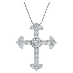 NALLY JEWELS Impressionante Ciondolo con croce di diamanti in platino.