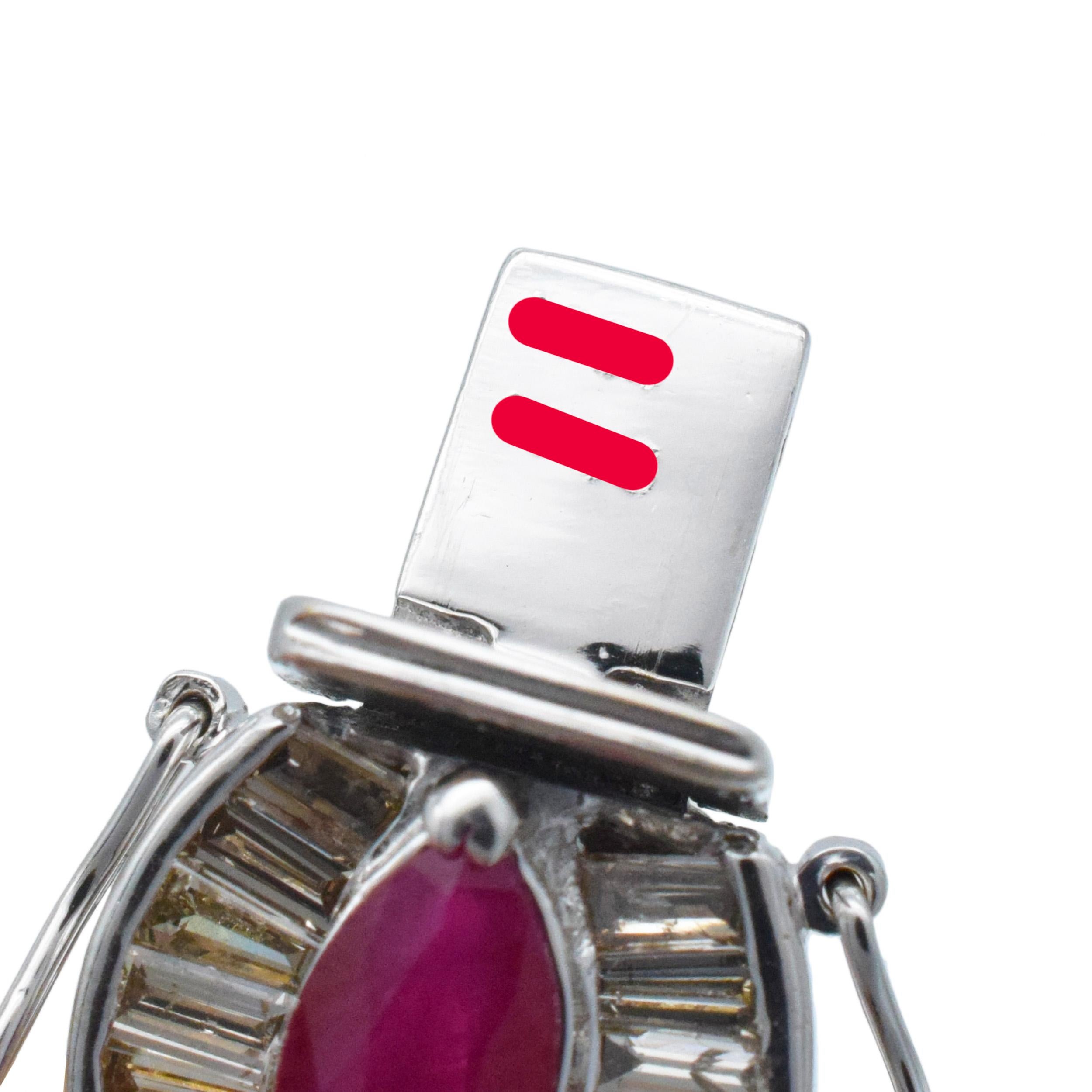 NALLY JEWELS  Ruby And Diamond Bracelet In 18k For Sale 5