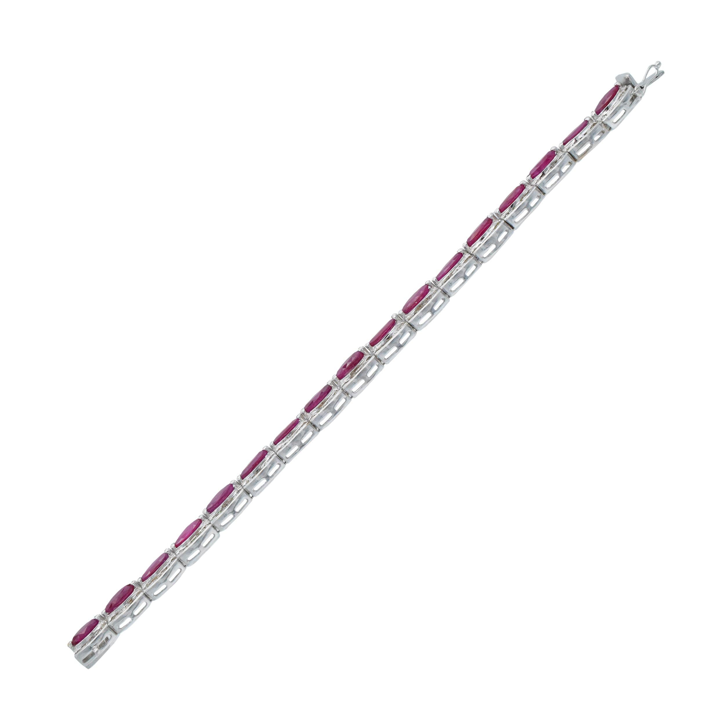 NALLY JEWELS  Ruby And Diamond Bracelet In 18k For Sale 2