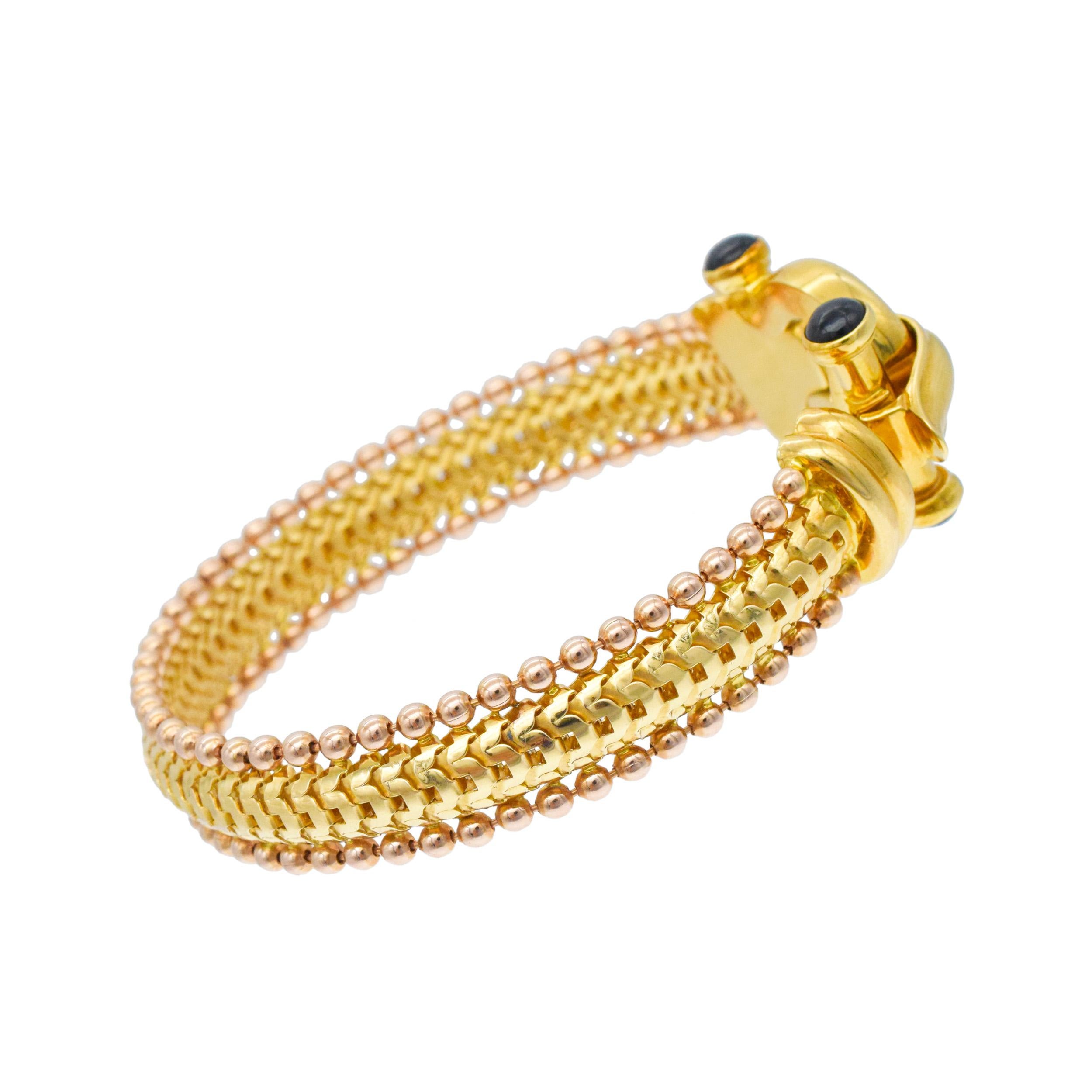 NALLY JEWELS Or bicolore   Suite de colliers et de bracelets avec des accents de saphir. en vente 7