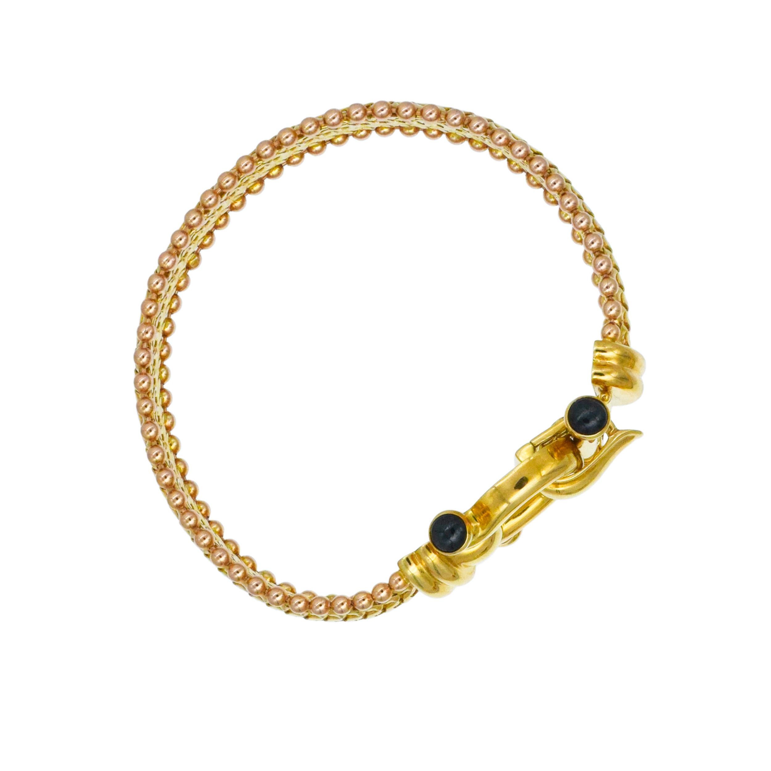 NALLY JEWELS Or bicolore   Suite de colliers et de bracelets avec des accents de saphir. en vente 11