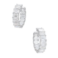 NALLYY JEWELS GIA Inside Out Diamond Hoop Earrings