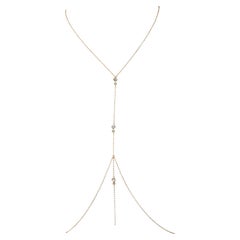 Nalya 14K Gold-Filled Body Chain with Three Crystal Pendants