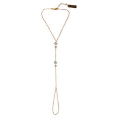 Nalya 14K Gold-Filled Hand Chain with Three Crystal Pendants