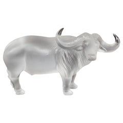 'Nam' Glass Water Buffalo Figurine by Lalique of France