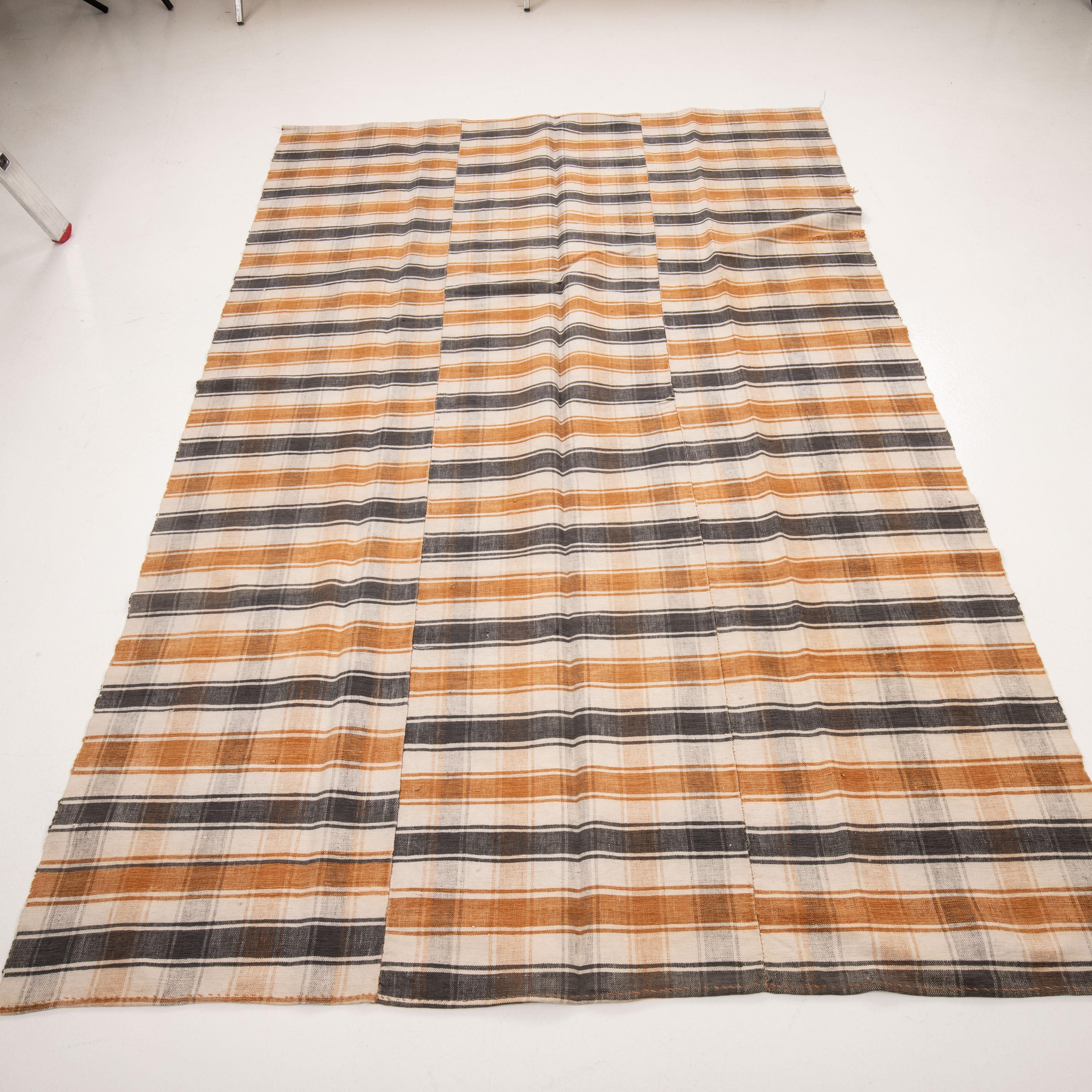 Namals are simple, plain, hand woven covers from Adana Region of Turkey.
It is cotton and used simply for utilitarian purposes to dry grains or cover beddings, or divans etc.
They are not as thick as a kilim so they can mainly be used as covers,