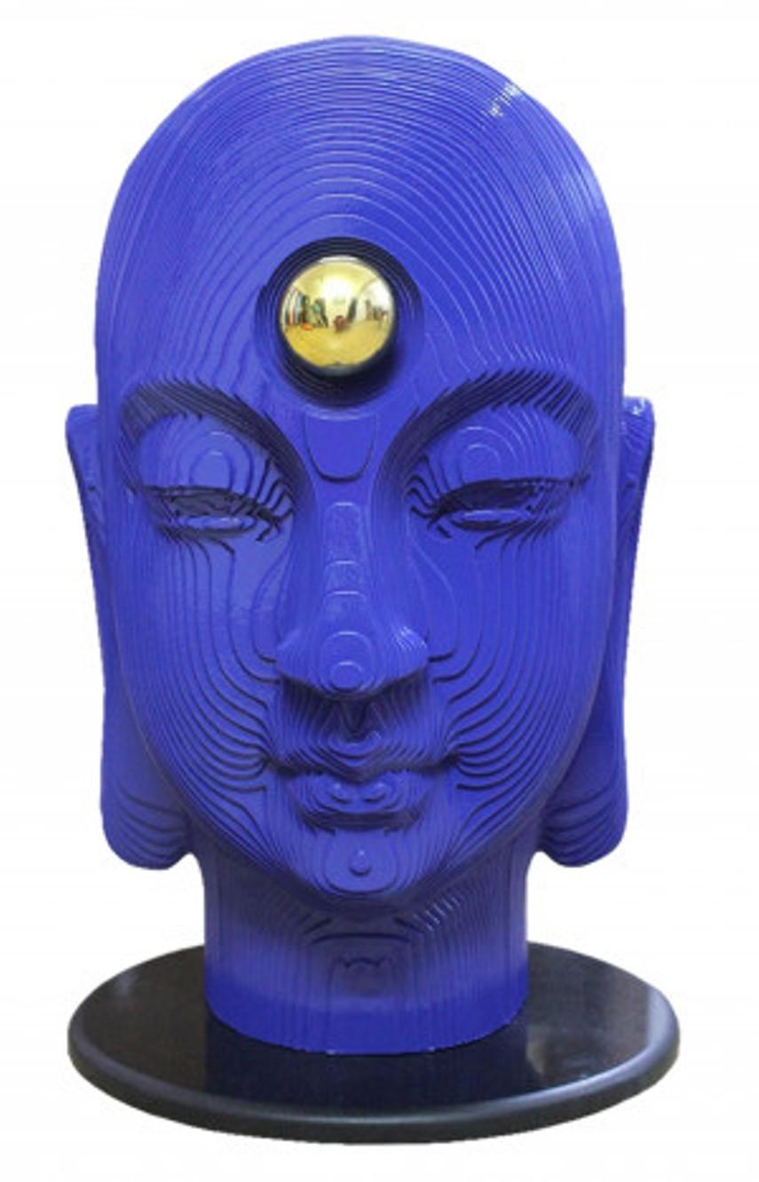 Indian Mother, MDF, Brass & Stone by Contemporary Indian Artist "In Stock"