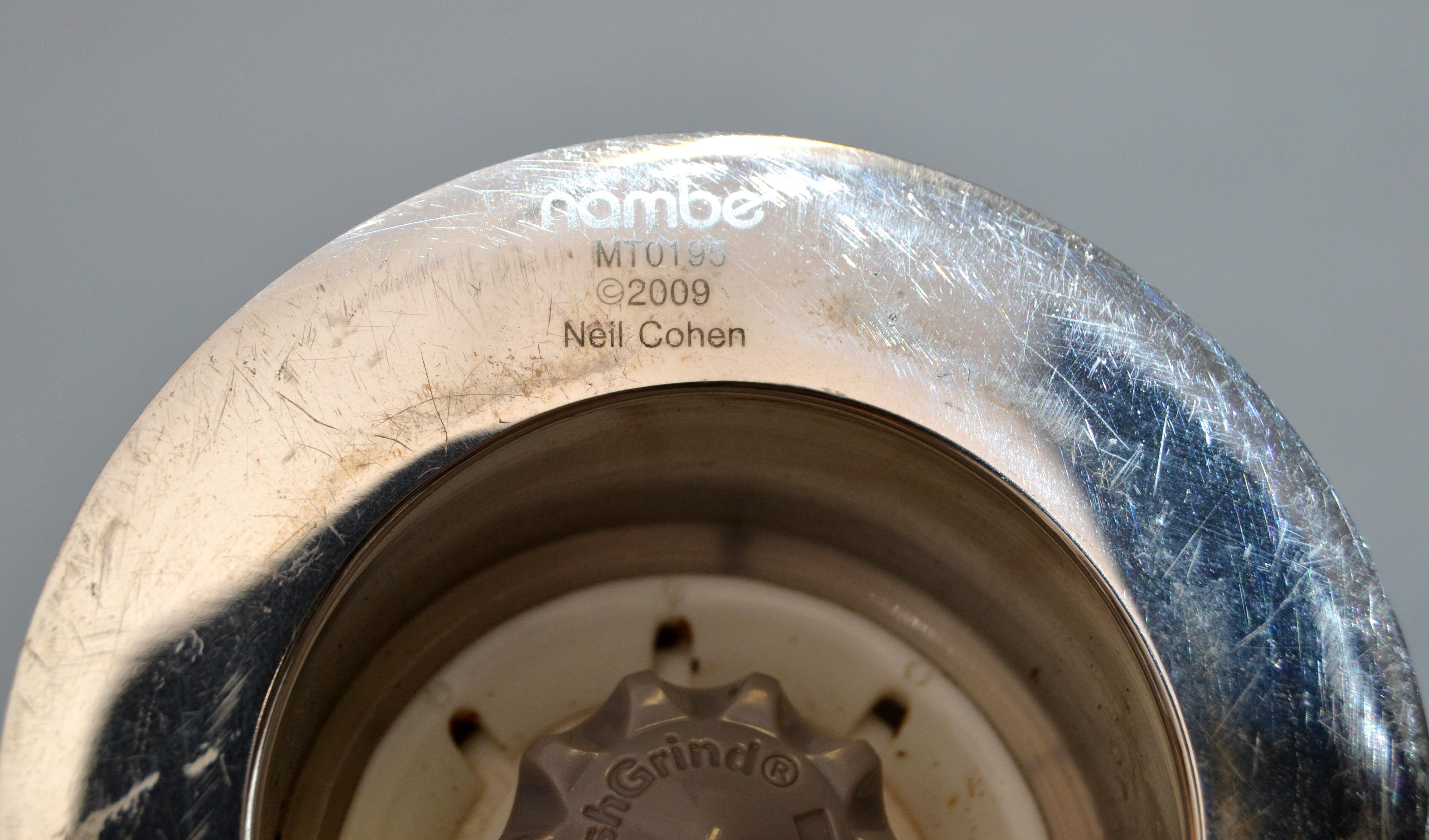 Nambe Modernist Aluminum Pepper Grinder, Pepper Mill by Neil Cohen 2009 America 4