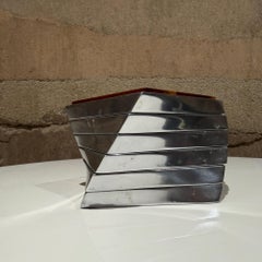 Nambé Twist Untersetzer Set Lou Henry Acasia Holz Aluminium Post Modern