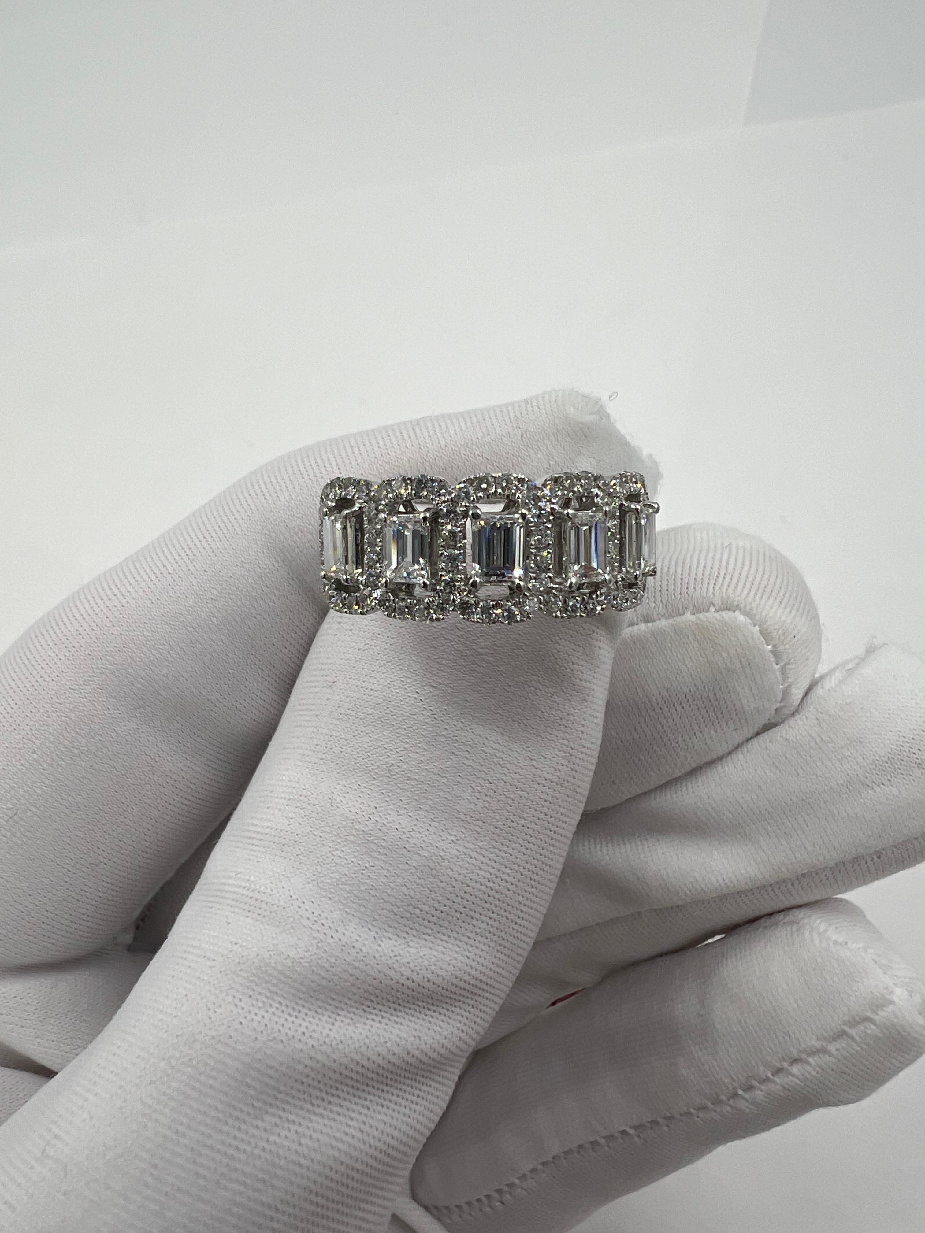 Women's or Men's Namdar Diamond White Gold Band Ring For Sale
