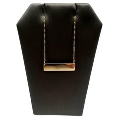Nameplate Necklace in 14kt Yellow Gold - 19", 3.5g, Lobster Clasp, Pre-Loved
