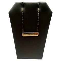 Nameplate Necklace in 14kt Yellow Gold 19in 3.5g Lobster Clasp Pre-Loved