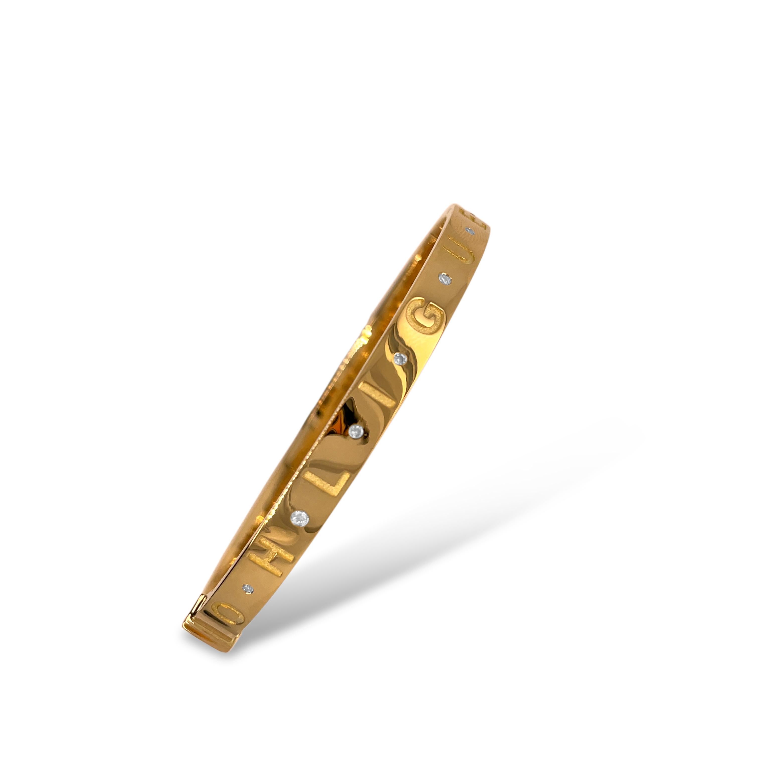 Namesake Gold cuff bracelet / bangle 18k with diamonds  For Sale 5