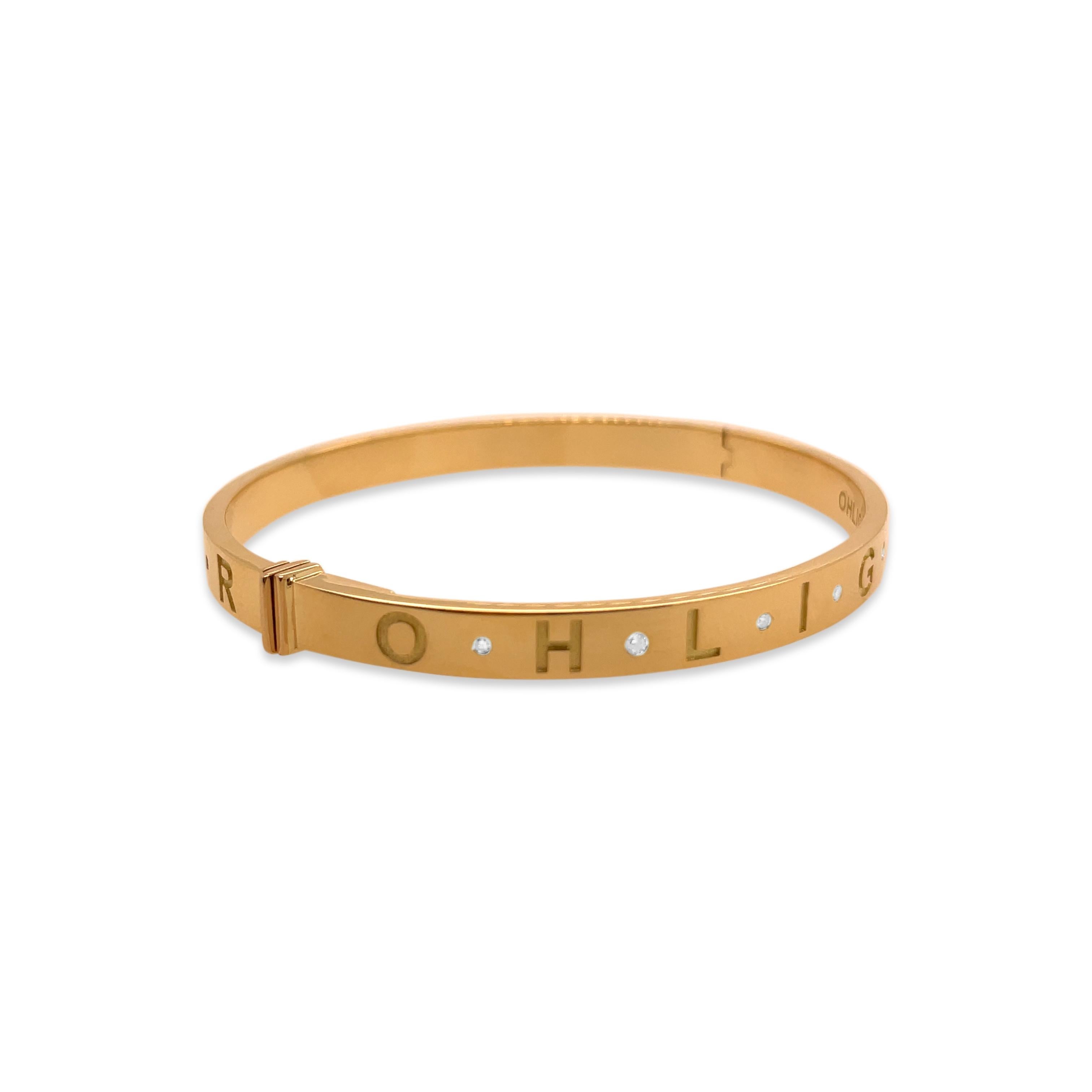 Namesake Gold cuff bracelet / bangle 18k with diamonds  For Sale 6
