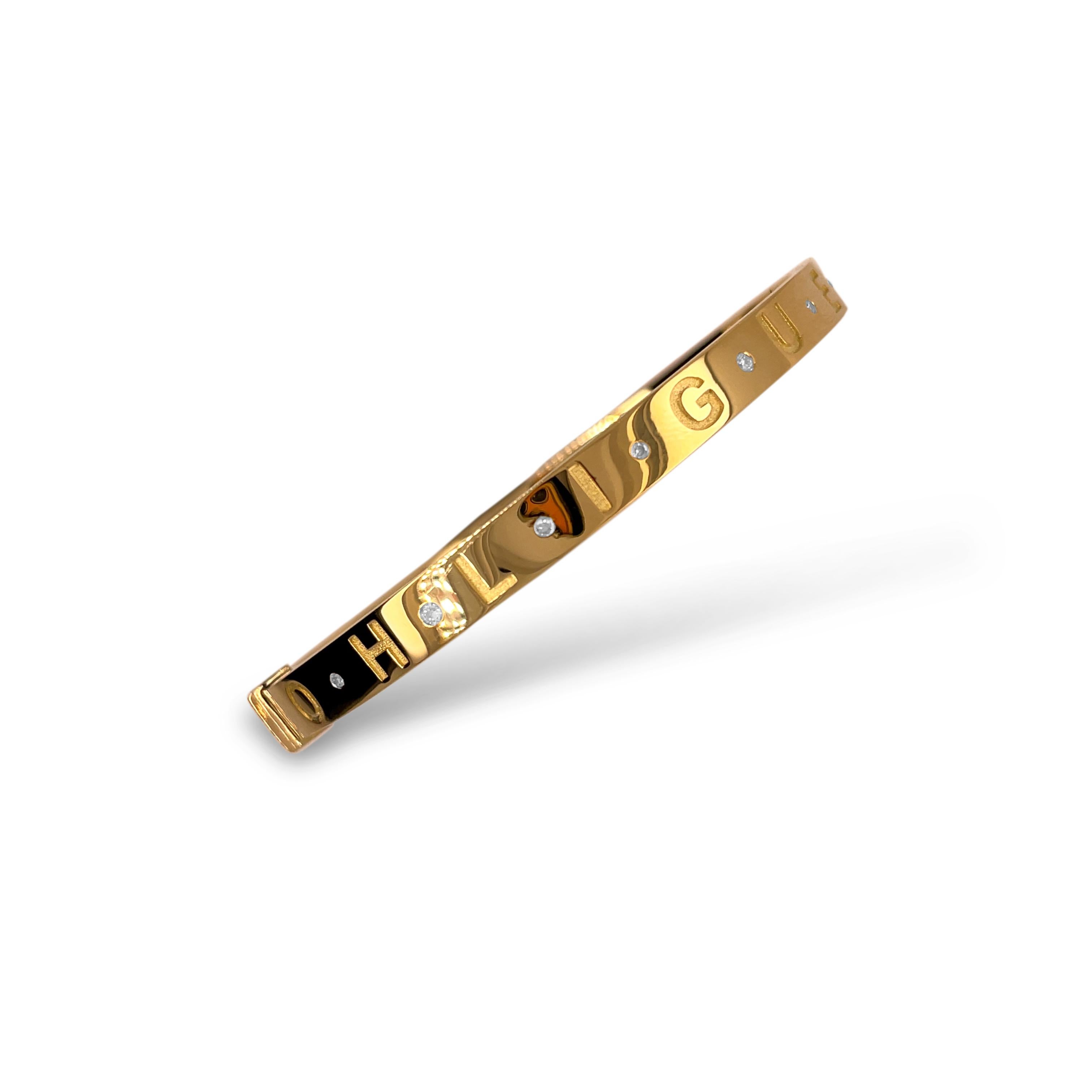 Namesake Gold cuff bracelet / bangle 18k with diamonds  For Sale 1