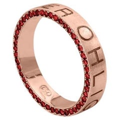 Eternity band wedding band in 18ct Rose Gold with Rubies