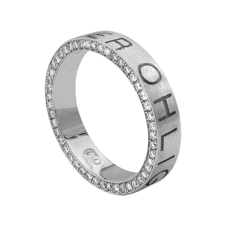 Anillo homónimo de oro blanco de 18 ct con diamantes blancos