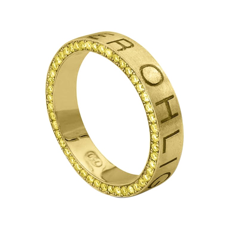 Anello Namesake in oro giallo 18ct con diamanti gialli