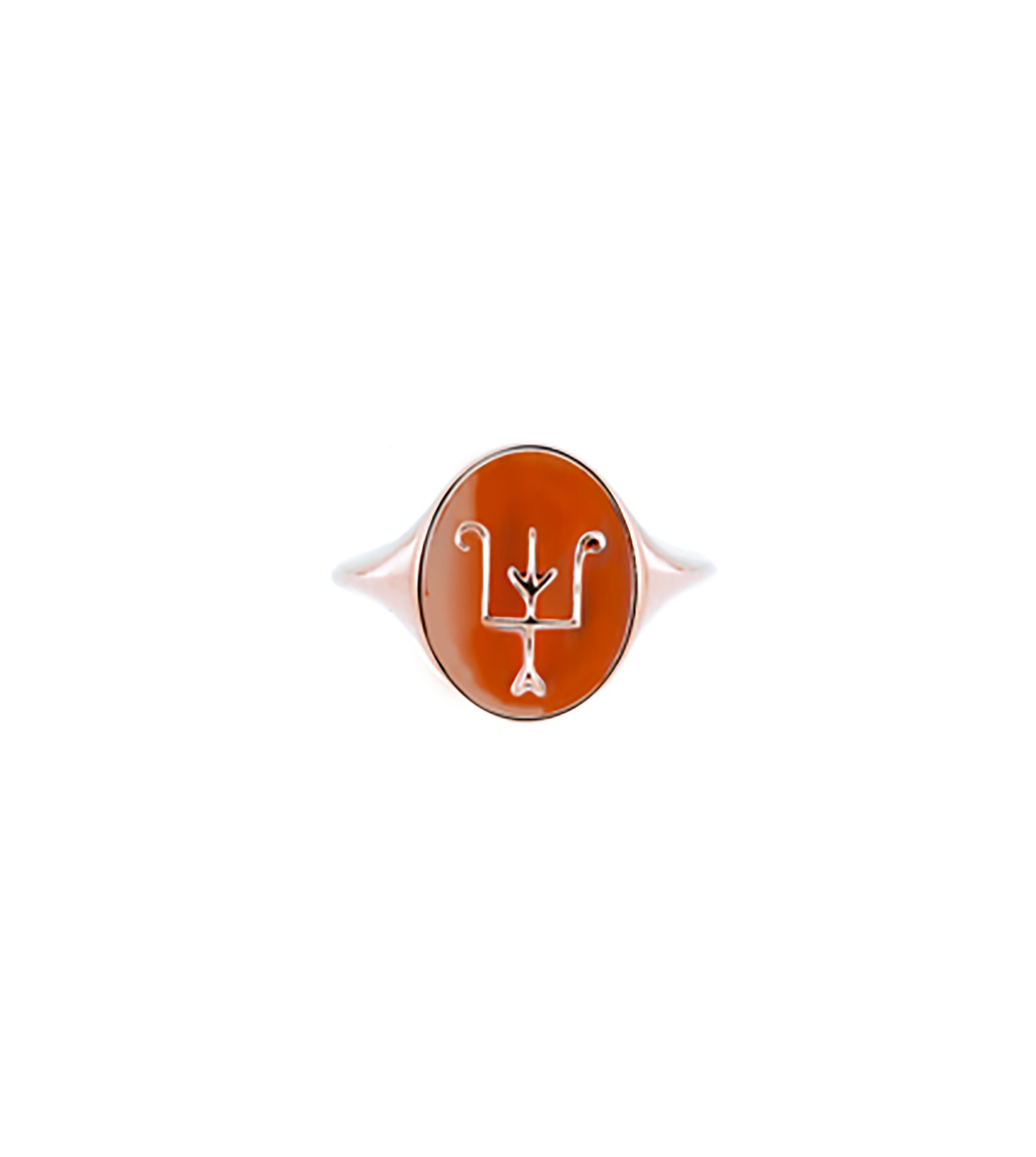For Sale:  Namesake Signet in Carnelian and 18ct yellow gold 2