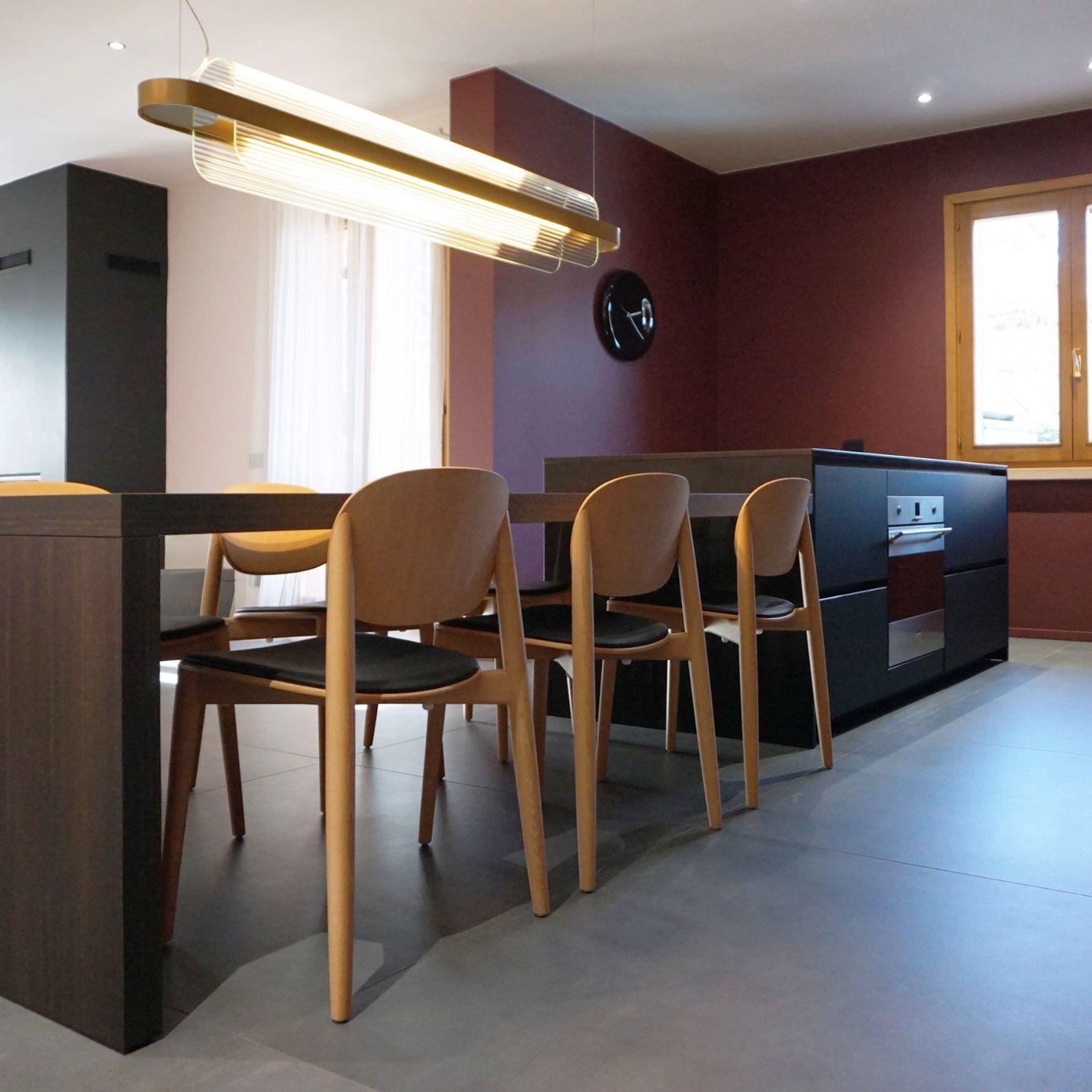 'Nami' Suspension Lamp in Glass and Black Aluminum for Kdln For Sale 3