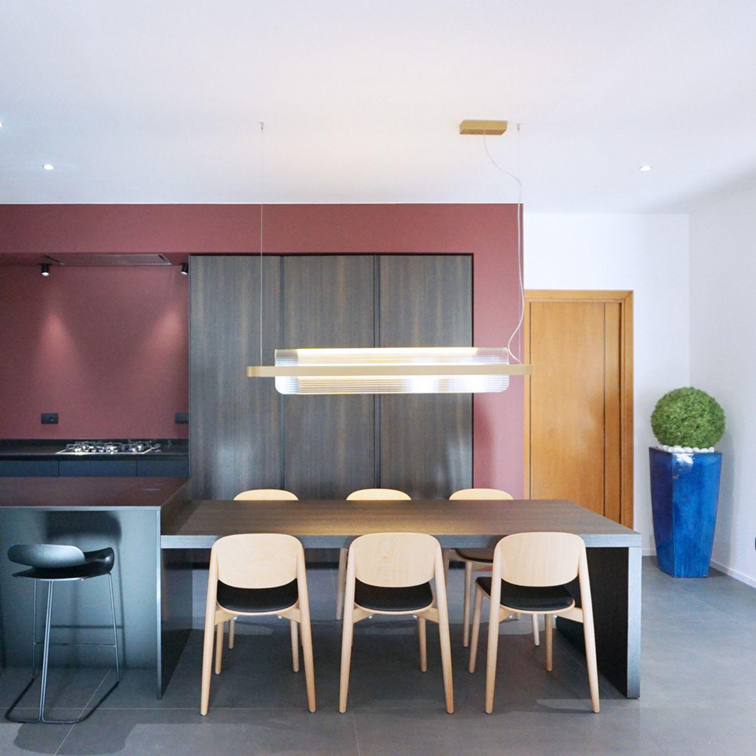 'Nami' Suspension Lamp in Glass and Black Aluminum for Kdln For Sale 6