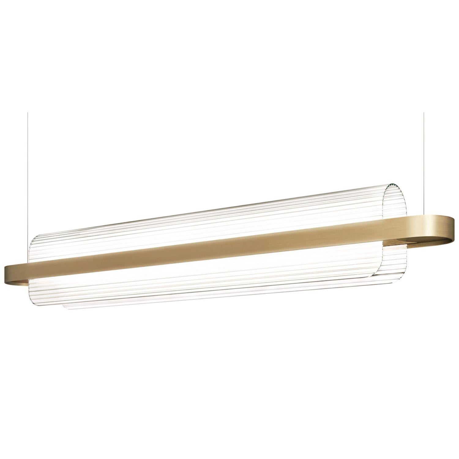 'Nami' Suspension Lamp in Glass and Black Aluminum for Kdln For Sale 12