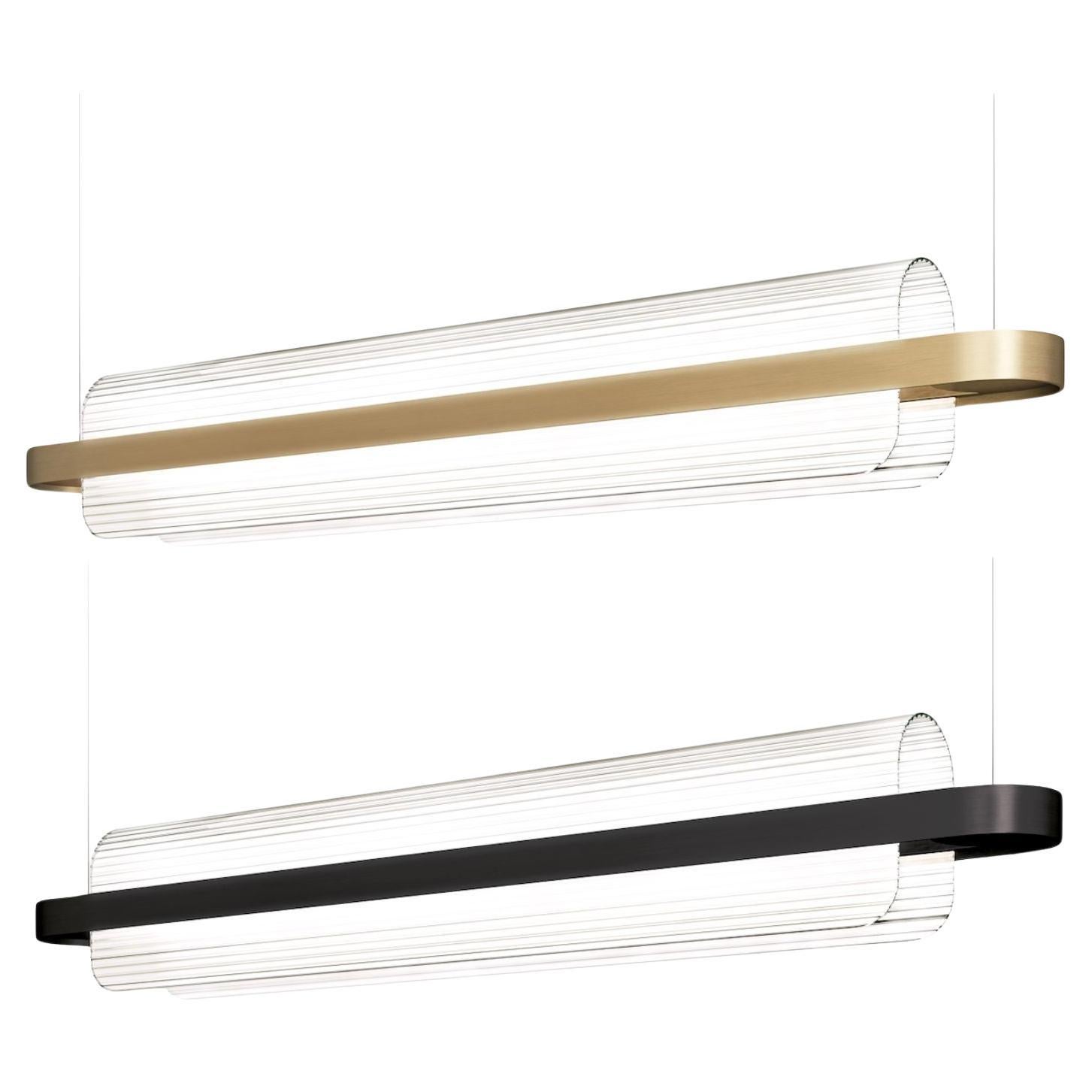 'Nami' Suspension Lamp in Glass and Brass Aluminum for Kdln For Sale 5