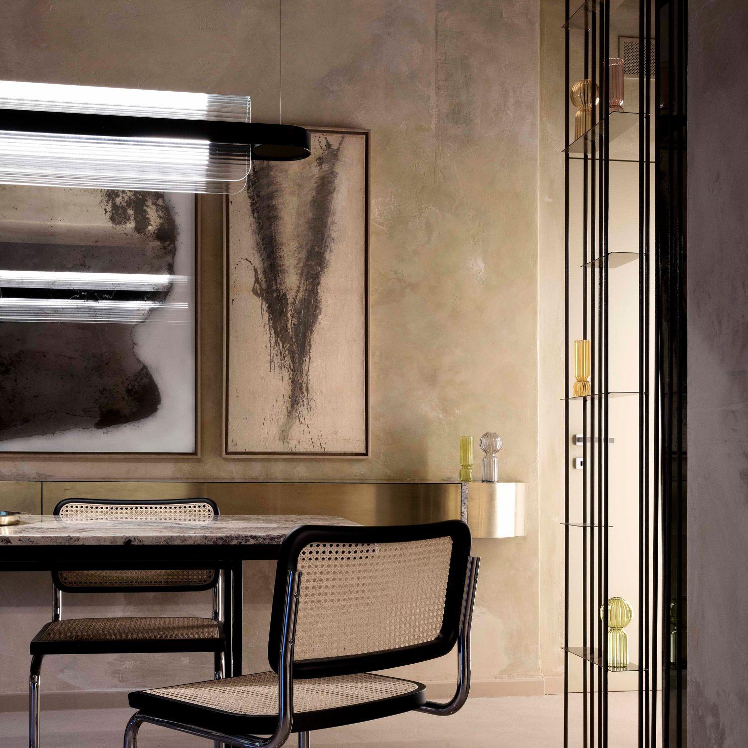 'Nami' Suspension Lamp in Glass and Brass Aluminum for Kdln For Sale 7