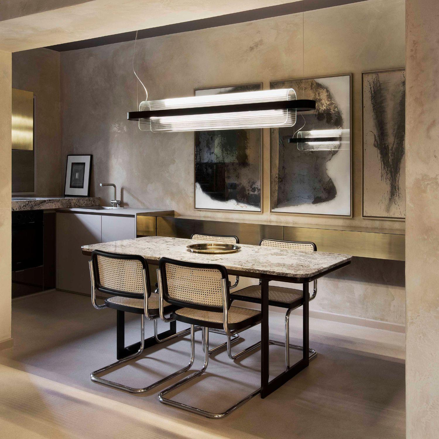 'Nami' Suspension Lamp in Glass and Brass Aluminum for Kdln For Sale 10