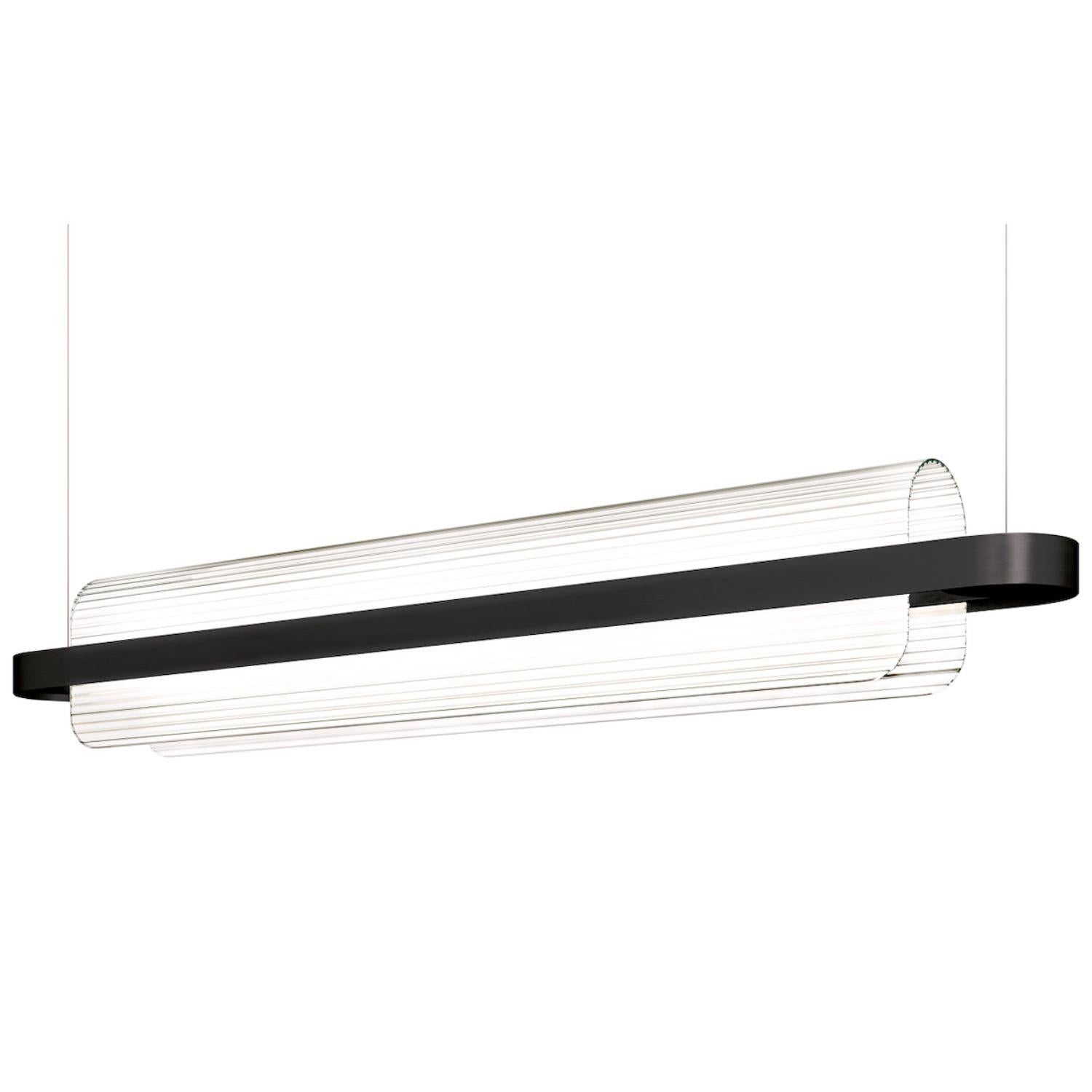 'Nami' Suspension Lamp in Glass and Brass Aluminum for Kdln For Sale 11